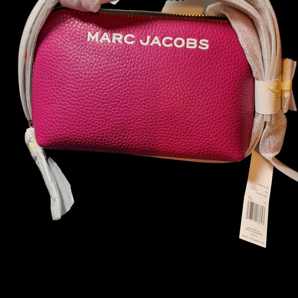 Marc Jacobs Vibrant Pink Crossbody Bag with Textured Leather